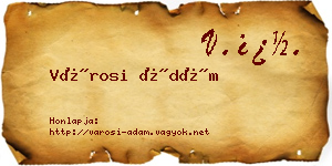 Városi Ádám névjegykártya