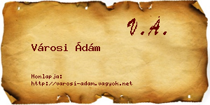 Városi Ádám névjegykártya