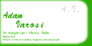 adam varosi business card